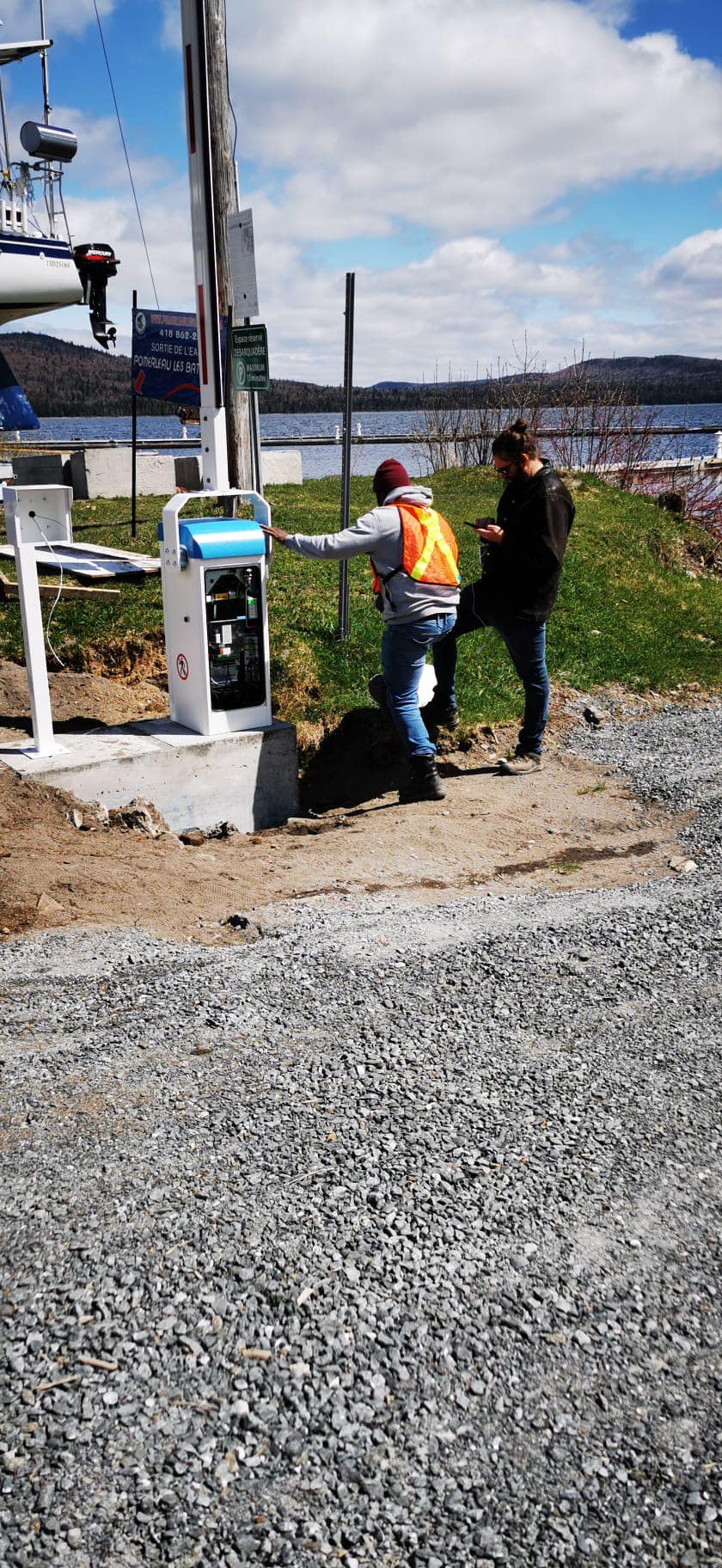 Lake protection for Lake Témiscouata at Cabano marina Pomerleau